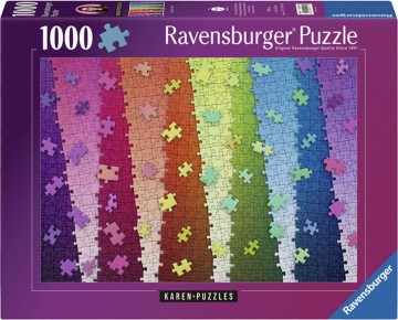 Puzzelwereld legpuzzel ravensburger 10272 karen puzzles   colour by colour  1000 stukjes f