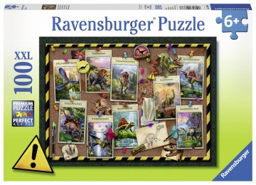 Puzzelwereld legpuzzel ravensburger 108688 collectie dinosauriers 100 stukjes F