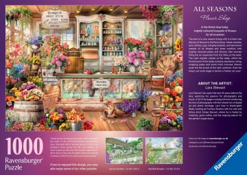 Puzzelwereld legpuzzel ravensburger 12627 all seasons flowershop  1000 stukjes a