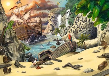 Puzzelwereld legpuzzel ravensburger 129560 escape kids pirates 368 stukjes P