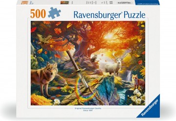 Puzzelwereld legpuzzel ravensburger 13075 het bos van excalibur  500 stukjes f