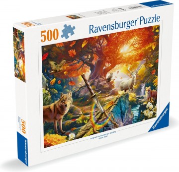 Puzzelwereld legpuzzel ravensburger 13075 het bos van excalibur  500 stukjes l