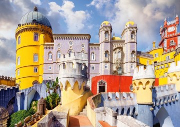 Puzzelwereld legpuzzel ravensburger 13143 palacio nacional da pena portugal  1000 stukjes p