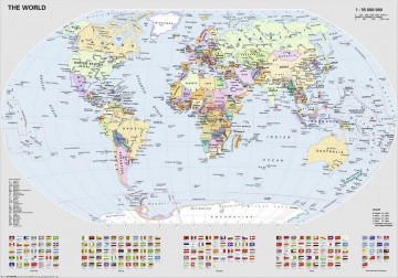 Puzzelwereld legpuzzel ravensburger 156528 staatkundige wereldkaart 1000 stukjes P