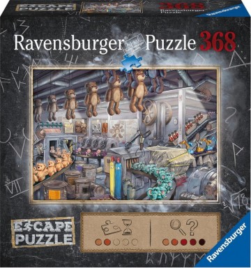 Puzzelwereld legpuzzel ravensburger 165315 escape toy factory 368 stukjes F