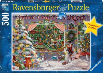 Puzzelwereld legpuzzel ravensburger 165346 the christmas shop  500 stukjes f