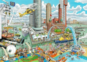 Puzzelwereld legpuzzel ravensburger 165605 fleroux rotterdam plat