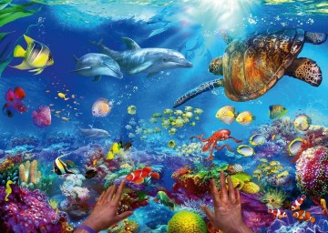Puzzelwereld legpuzzel ravensburger 165797 snorkelen 1000 stukjes P