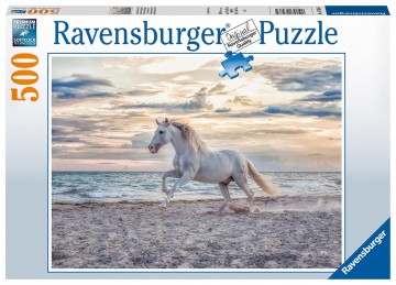 Puzzelwereld legpuzzel ravensburger 165865 paarden op het strand