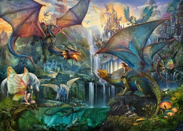 Puzzelwereld legpuzzel ravensburger 167210 drakenwoud 9000 stukjes P