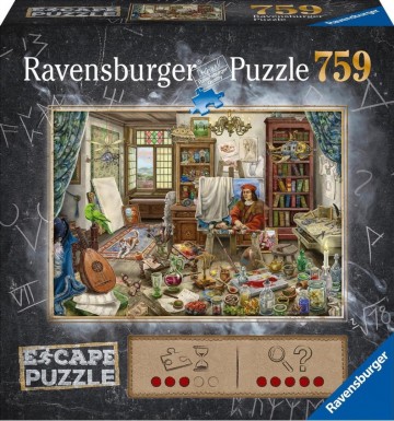 Puzzelwereld legpuzzel ravensburger 168439 escape da vinci artists workshop 759 stukjes F