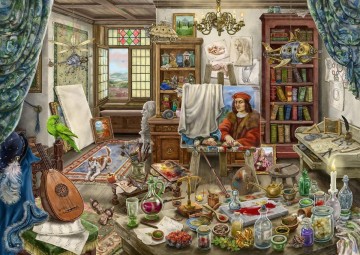 Puzzelwereld legpuzzel ravensburger 168439 escape da vinci artists workshop 759 stukjes P