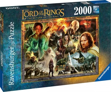 Puzzelwereld legpuzzel ravensburger 172931 lotr  return of the king  2000 stukjes l