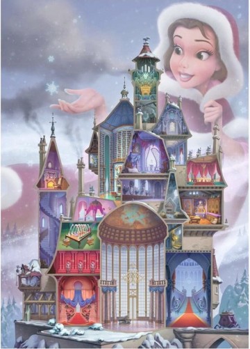 Puzzelwereld legpuzzel ravensburger 173341 disney castles   belle  1000 stukjes p