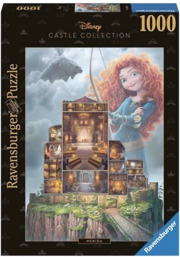 Puzzelwereld legpuzzel ravensburger 173358 disney castles   merida  1000 stukjes f