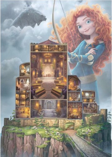 Puzzelwereld legpuzzel ravensburger 173358 disney castles   merida  1000 stukjes p