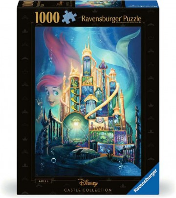 Puzzelwereld legpuzzel ravensburger 173372 disney castles ariel  1000 stukjes f