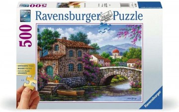 Puzzelwereld legpuzzel ravensburger 173839 de brug over het water  500xl stukjes f