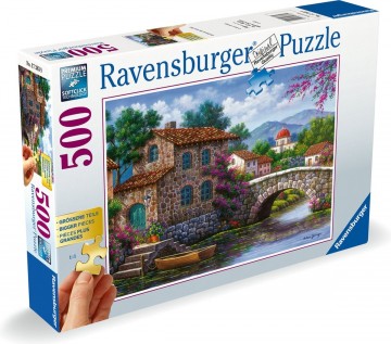 Puzzelwereld legpuzzel ravensburger 173839 de brug over het water  500xl stukjes l