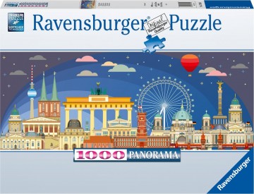 Puzzelwereld legpuzzel ravensburger 173952 berlijn bij nacht  1000 stukjes f