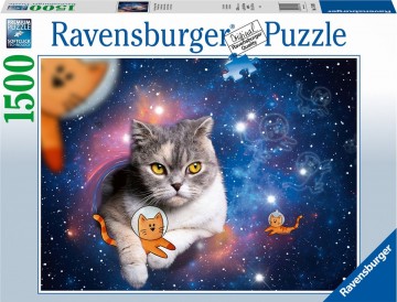 Puzzelwereld legpuzzel ravensburger 174393 ruimtekat  1500 stukjes f