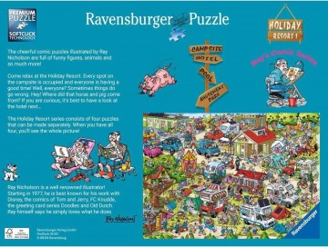 Puzzelwereld legpuzzel ravensburger 175789 rays comic holiday resort 1 the campsite  1000 stukjes a