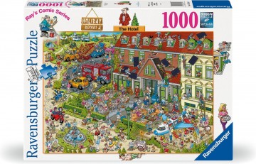 Puzzelwereld legpuzzel ravensburger 175796 rays comic holiday resort 2 the hotel  1000 stukjes f