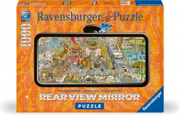 Puzzelwereld legpuzzel ravensburger 176359 comic   rear view mirror safari  1000 stukjes f