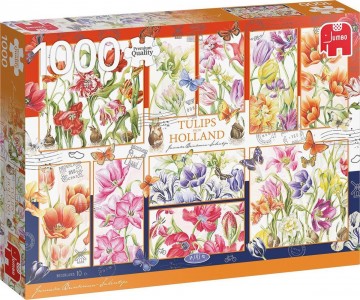 Puzzelwereld legpuzzel ravensburger 18852 janneke brinkman tulips 1000 stukjes L