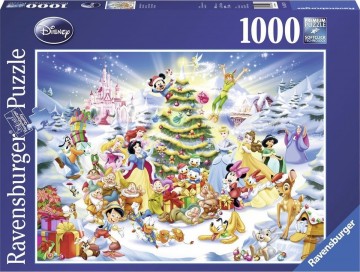Puzzelwereld legpuzzel ravensburger 192878 kerstmis met disney  1000 stukjes f
