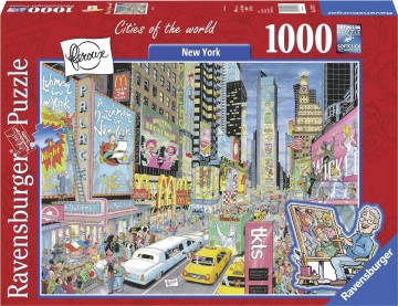 Puzzelwereld legpuzzel ravensburger 197323 fleroux new york 1000 stukjes F
