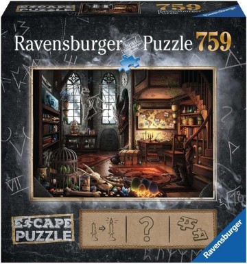 Puzzelwereld legpuzzel ravensburger 199600 escape 5 draken laboratorium 759 stukjes F