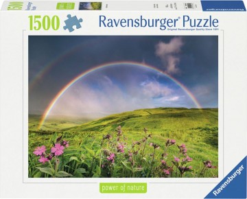 Puzzelwereld legpuzzel ravensburger 8002 spectaculaire regenboog  1500 stukjes f
