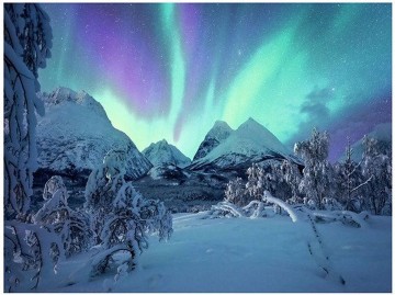 Puzzelwereld legpuzzel ravensburger 8026 dansend noorderlicht  1500 stukjes p