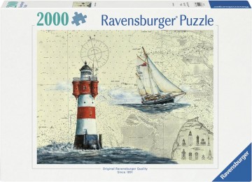 Puzzelwereld legpuzzel ravensburger 8040 romantische vuurtoren  2000 stukjes f