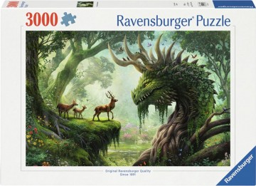 Puzzelwereld legpuzzel ravensburger 8088 de bosdraak ontwaakt  3000 stukjes f