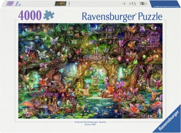 Puzzelwereld legpuzzel ravensburger 8101 de verborgen wereld van de elfjes  4000 stukjes f