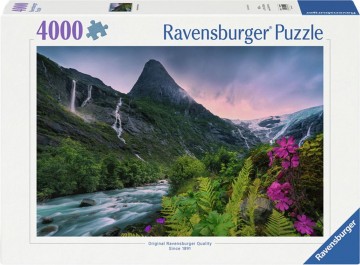 Puzzelwereld legpuzzel ravensburger 8118 adembenemende bergsfeer  4000 stukjes f