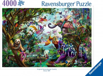 Puzzelwereld legpuzzel ravensburger 8125 de draken van de tropen  4000 stukjes f
