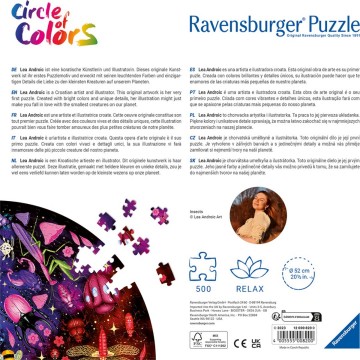 Puzzelwereld legpuzzel ravensburger 8200 round puzzle  insectscircle ofcolors  500 stukjes a