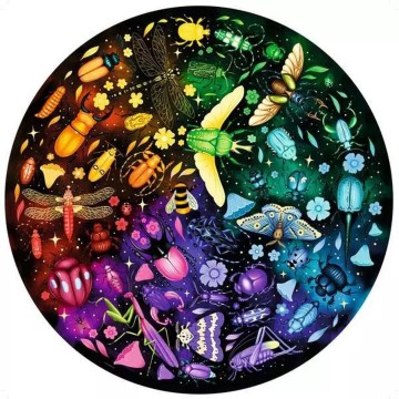 Puzzelwereld legpuzzel ravensburger 8200 round puzzle  insectscircle ofcolors  500 stukjes p