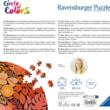 Puzzelwereld legpuzzel ravensburger 8217 round puzzle   tropical circle ofcolors  500 stukjes a