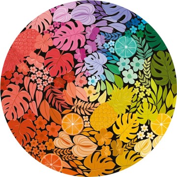 Puzzelwereld legpuzzel ravensburger 8217 round puzzle   tropical circle ofcolors  500 stukjes p