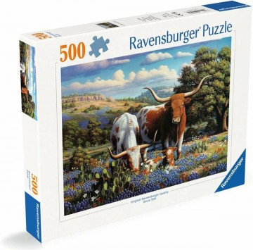 Puzzelwereld legpuzzel ravensburger 8262 loving longhorns  500 stukjes l