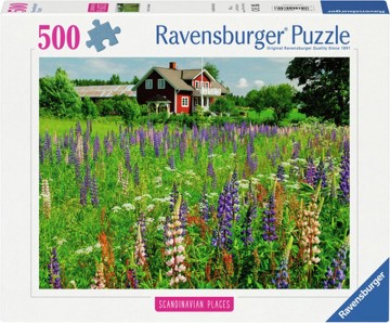 Puzzelwereld legpuzzel ravensburger 8446 boerderij in zweden 500 stukjes f