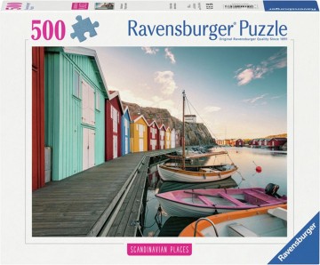Puzzelwereld legpuzzel ravensburger 8477 boothuis in smogen zweden  500 stukjes f