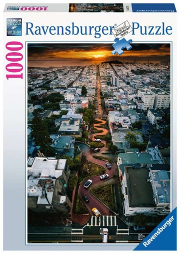 Puzzelwereld legpuzzel ravensburger lombard street san francisco 1000 stukjes F