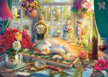 Puzzelwereld legpuzzel schmidt 59789 puzzeltijd met katten 1000 stukjes p