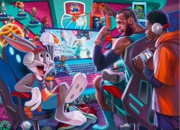 Puzzelwereld legpuzzel space jam gamestation ravensburger 132829 300 stukjes p