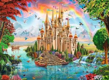 Puzzelwereld legpuzzel sprookjesachtig kasteel ravensburger 132850 100 stukjes p